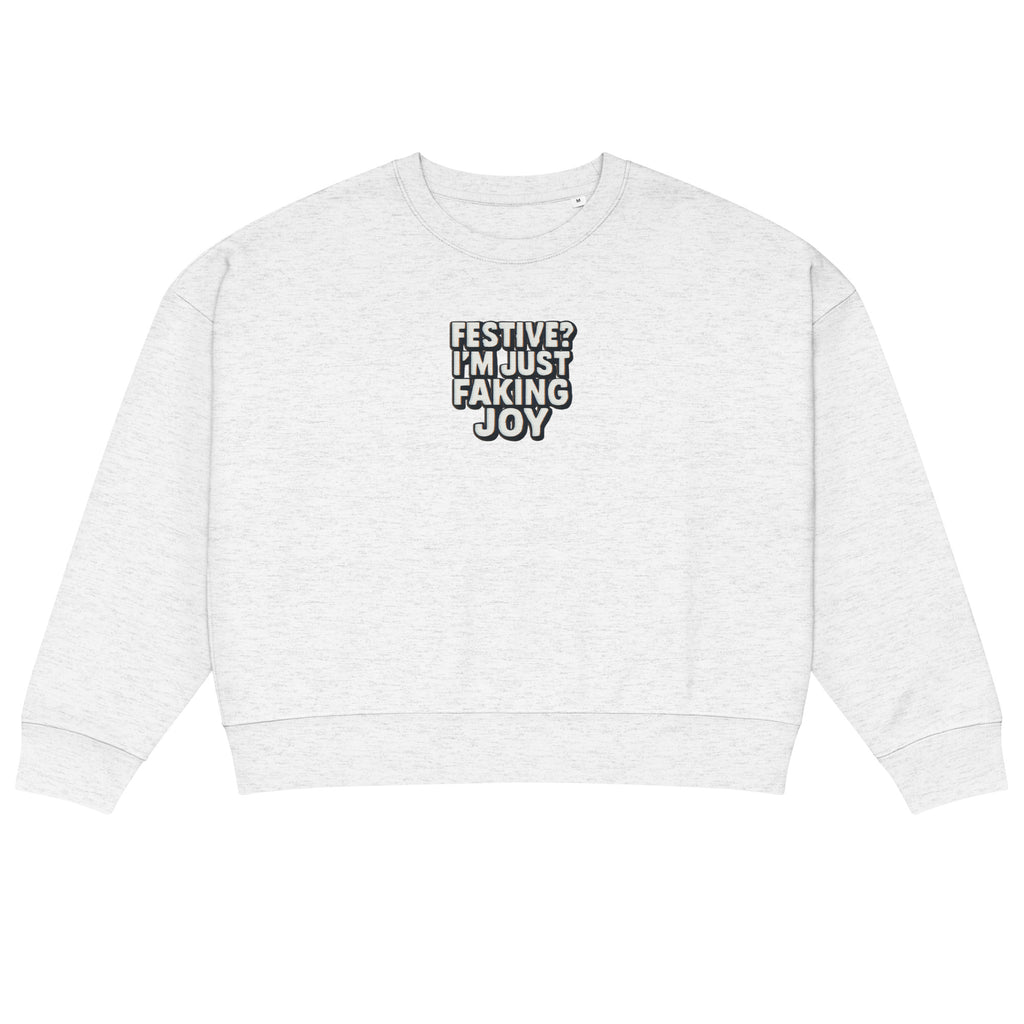 PureSarcasm sarcastic sweatshirt - cool heather grey, front view