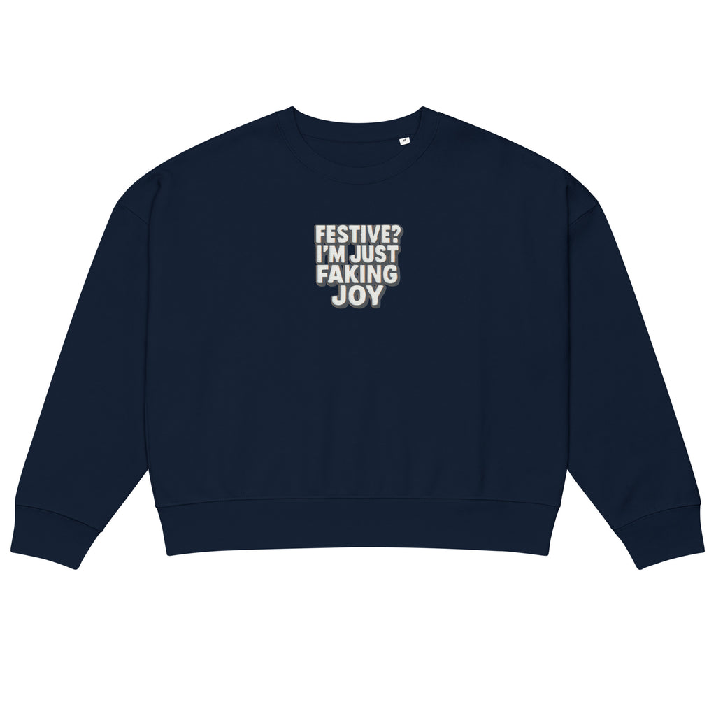 PureSarcasm sarcastic sweatshirt - french navy, front view