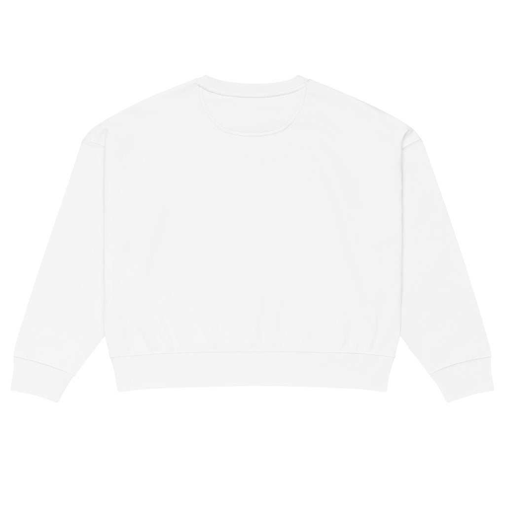 PureSarcasm sarcastic sweatshirt - neck white, back view